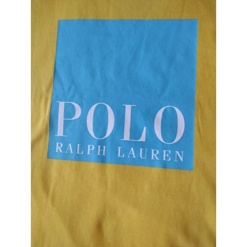 Polo Ralph Lauren‎ T-Shirt Man XXL Yellow Classic-Fit Polo Logo Short Sleeves